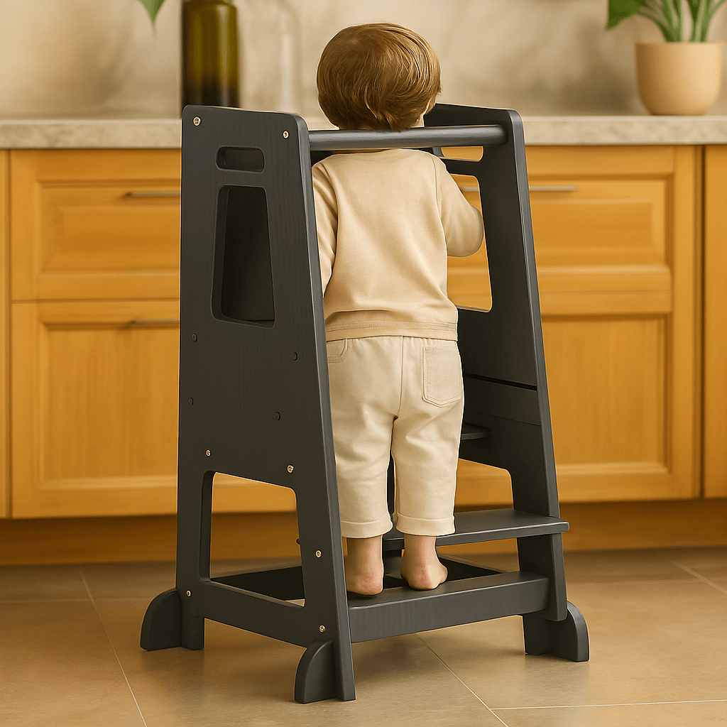 Tour d'observation - En bois noir avec ardoise