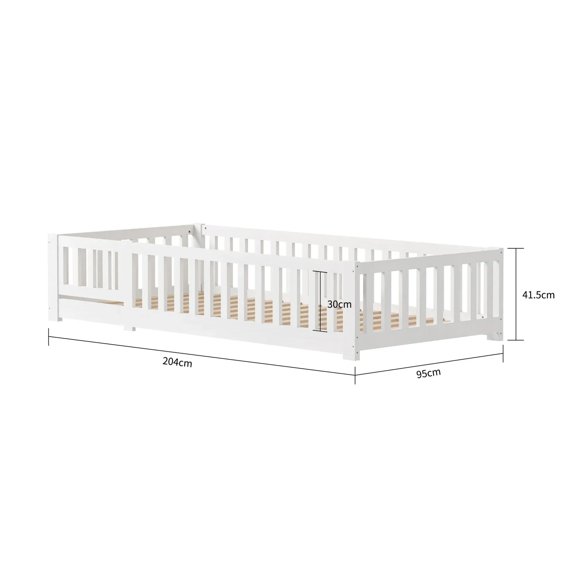 Lit bébé bois avec barrière - Mon Cocon