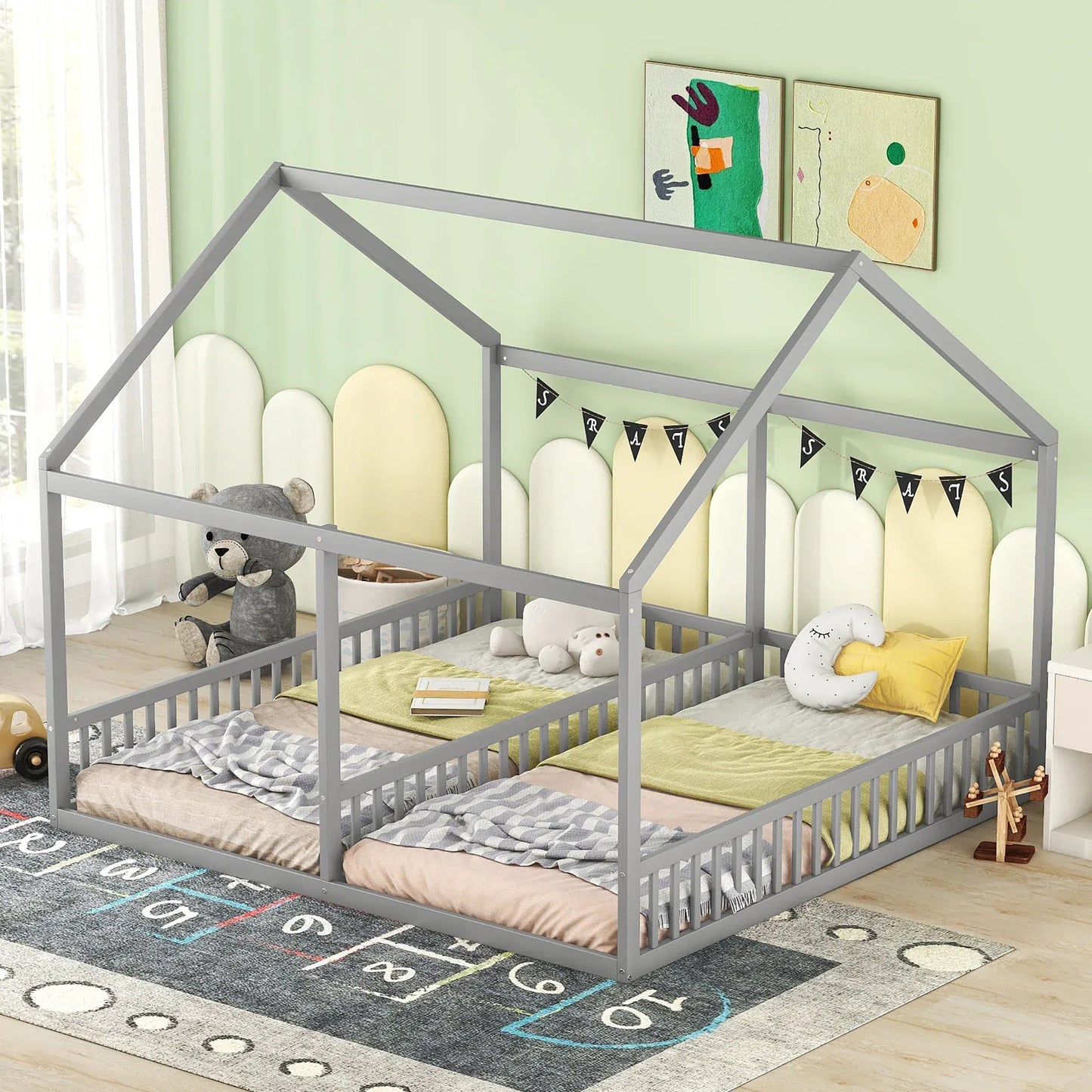 Lit cabane 2 en 1 - Enfant
