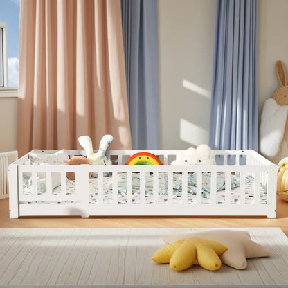 Lit bébé bois avec barrière - Mon Cocon