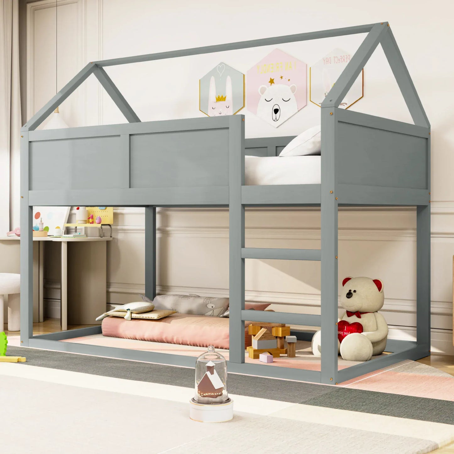 Lit cabane bois superposé - Enfant