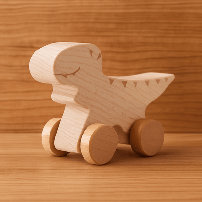 Jeu montessori - Dinosaure sur roue - Mon Cocon