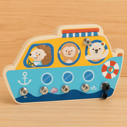Jeu montessori - Bricolage bateau en bois