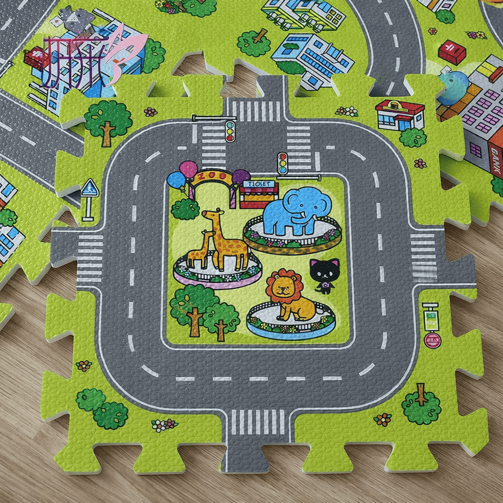 Tapis d'éveil - Puzzle de 9 route - Mon Cocon