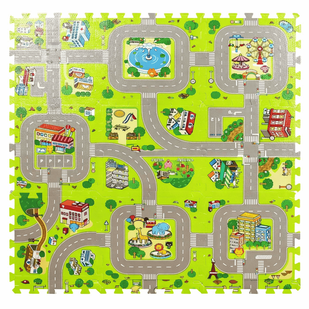 Tapis d'éveil - Puzzle de 9 route - Mon Cocon