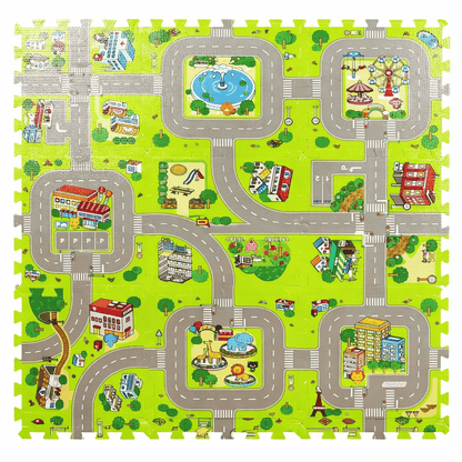 Tapis d'éveil - Puzzle de 9 route - Mon Cocon