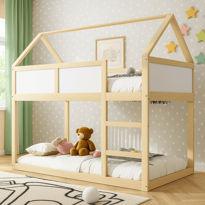 Lit cabane bois superposé - Enfant
