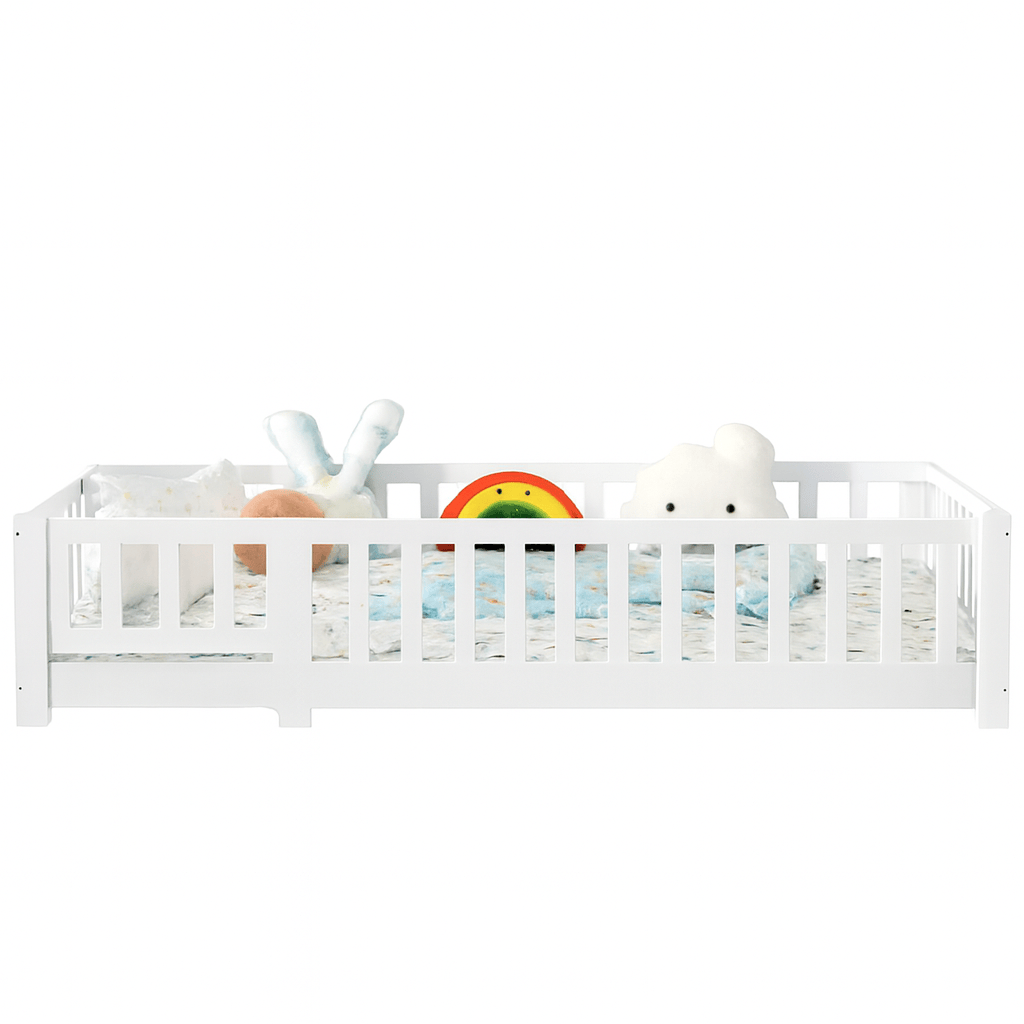 Lit bébé bois avec barrière - Mon Cocon