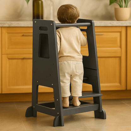 Tour d'observation - En bois noir avec ardoise