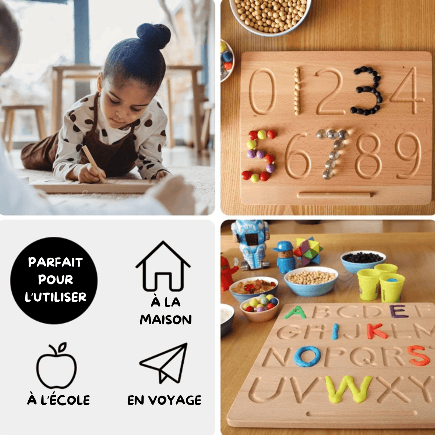 Jeu montessori - Chiffres et lettres