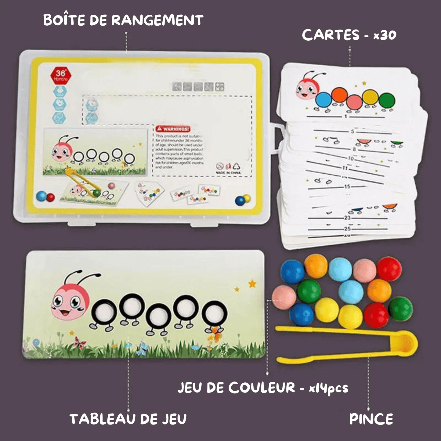 Jeu montessori - Apprends les couleurs - Mon Cocon