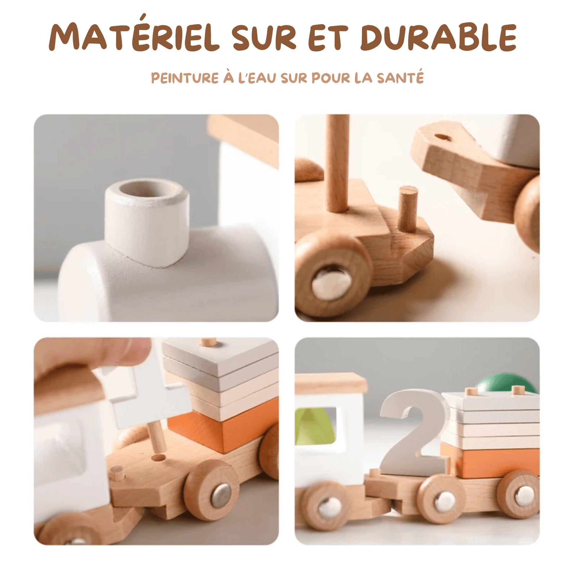 Jeu montessori - Train + pièces - Mon Cocon
