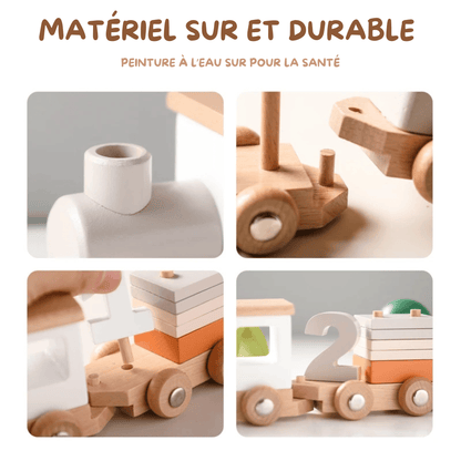 Jeu montessori - Train + pièces - Mon Cocon