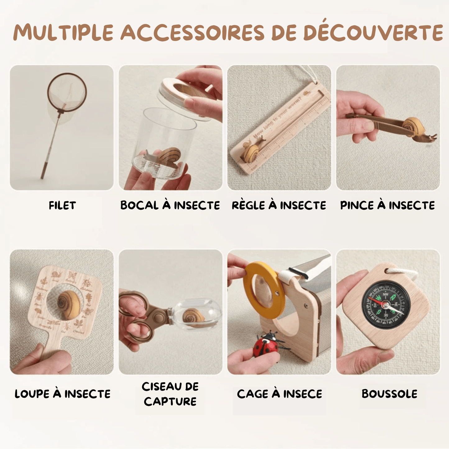 Jeu montessori - Kit découverte d'insecte