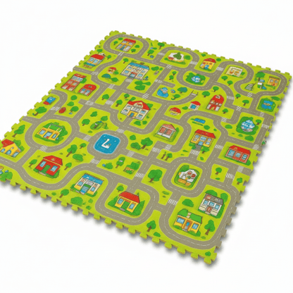 Tapis d'éveil - Puzzle de 9 route - Mon Cocon