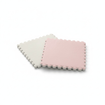 Tapis d'éveil - Puzzle tapis de 10 Blanc & rose - Mon Cocon