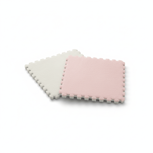 Tapis d'éveil - Puzzle tapis de 10 Blanc & rose