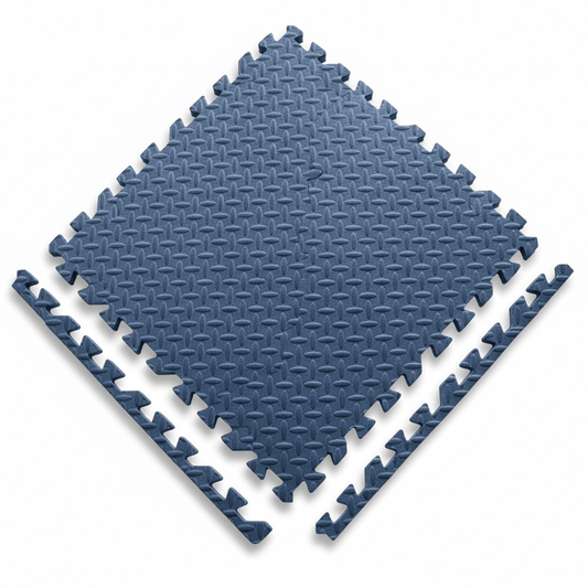 Tapis d'éveil - Puzzle de 12 Bleu Cyan - Mon Cocon
