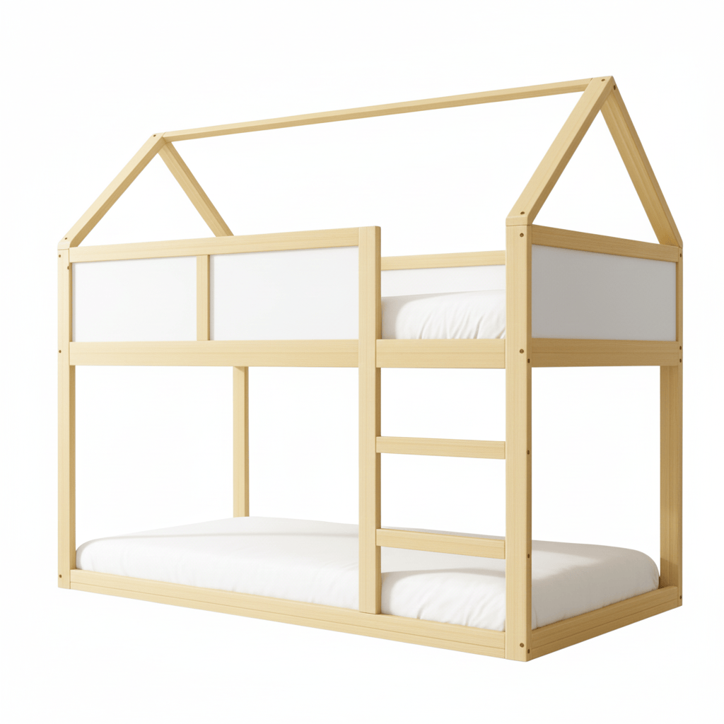 Lit cabane bois superposé - Enfant