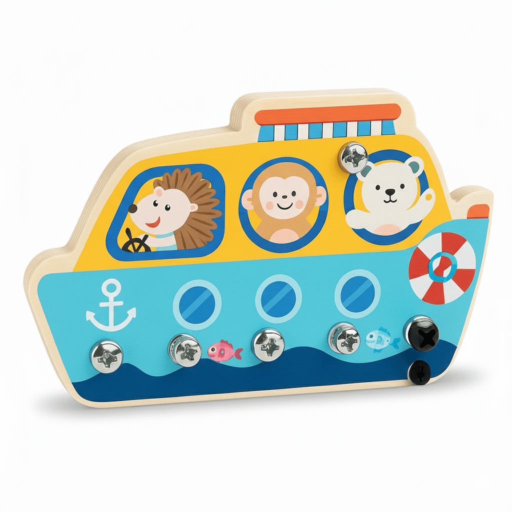 Jeu montessori - Bricolage bateau en bois