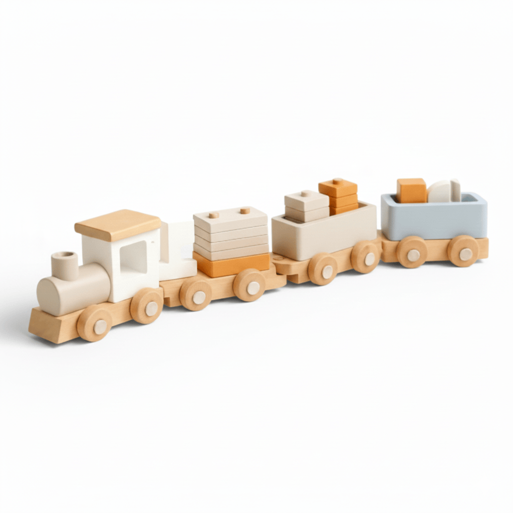 Jeu montessori - Train + pièces - Mon Cocon