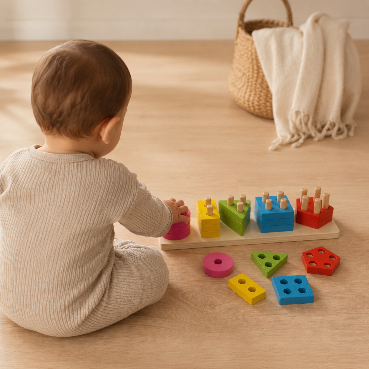 Jeu montessori à empiler - 1 à 4ans - Mon Cocon