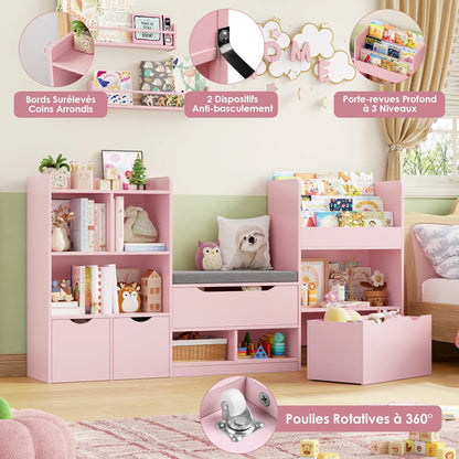 Armoire - Bois naturel avec organisateur - Mon Cocon
