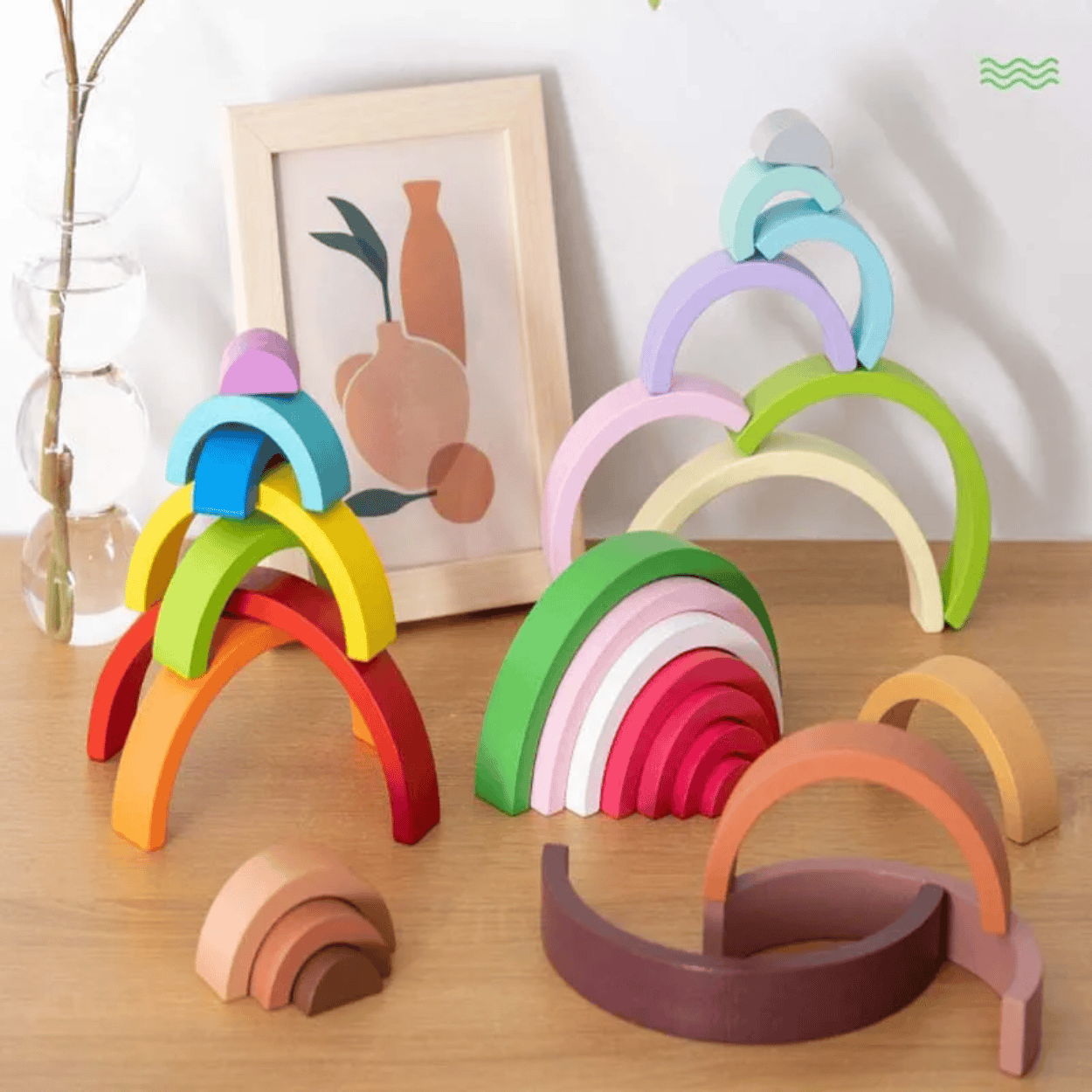 Puzzle Arc-en-Ciel en Bois Montessori - Mon Cocon