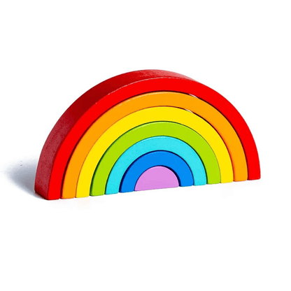 Puzzle Arc-en-Ciel en Bois Montessori - Mon Cocon