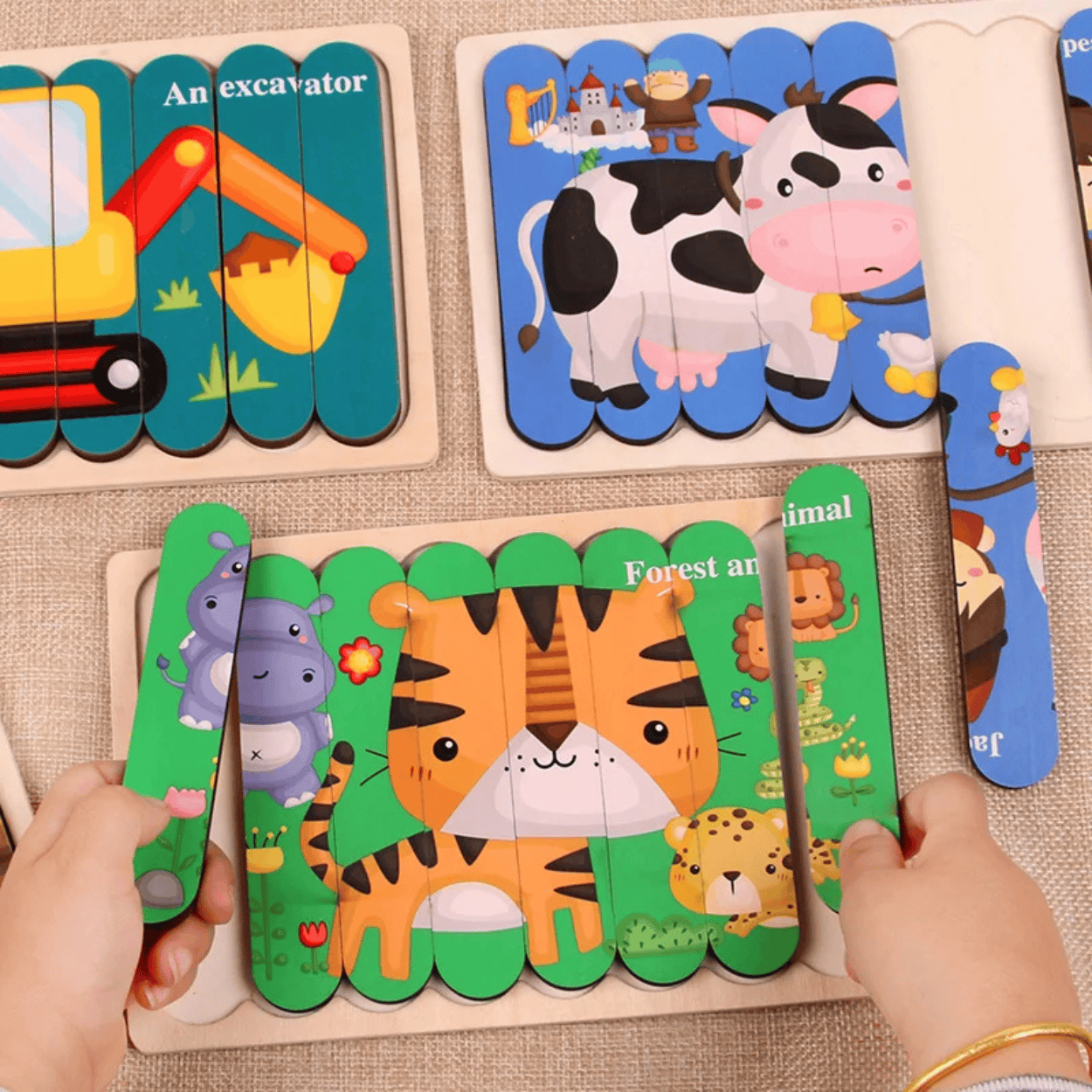 Puzzles double face Montessori - Mon Cocon