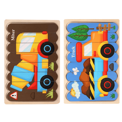 Puzzles double face Montessori - Mon Cocon