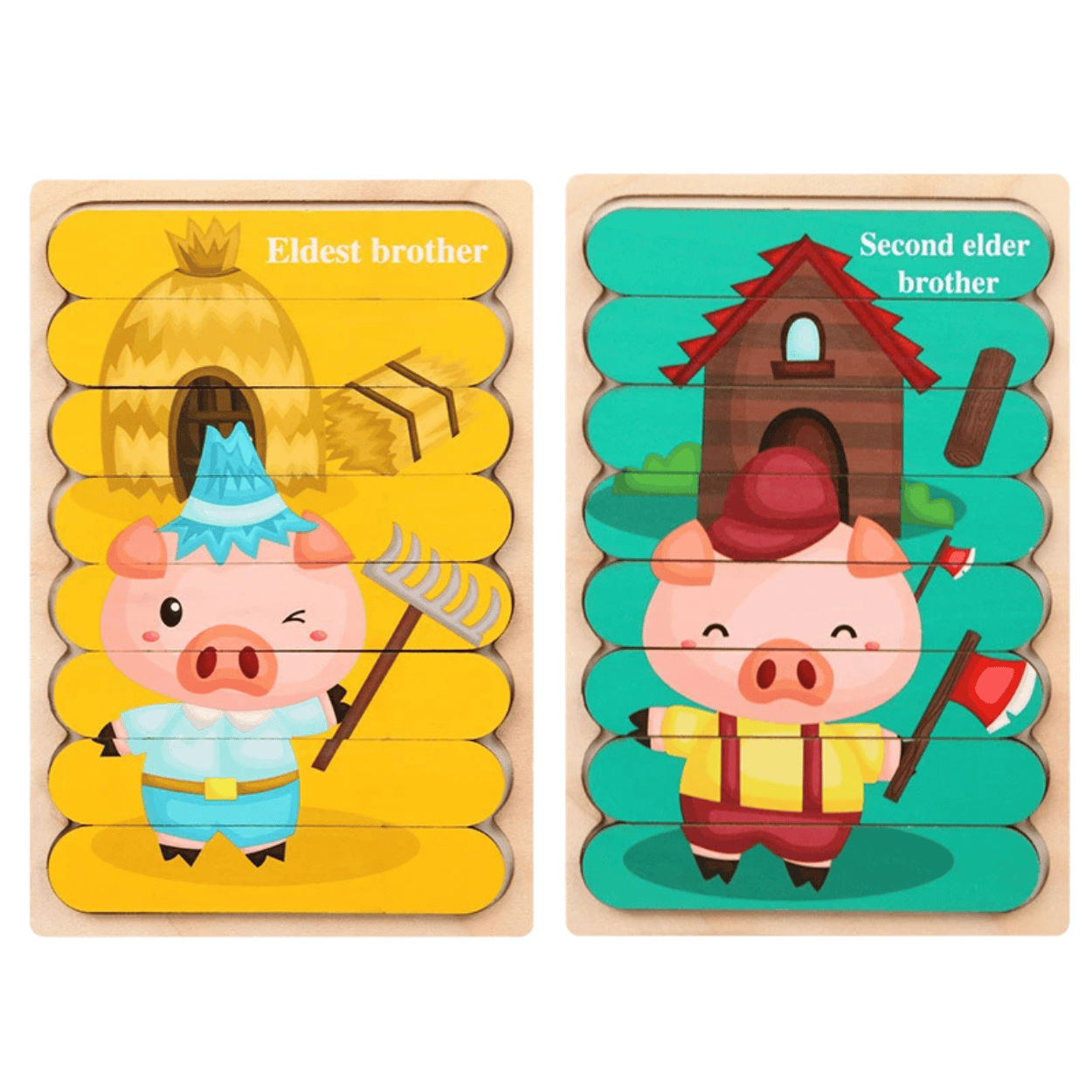 Puzzles double face Montessori - Mon Cocon