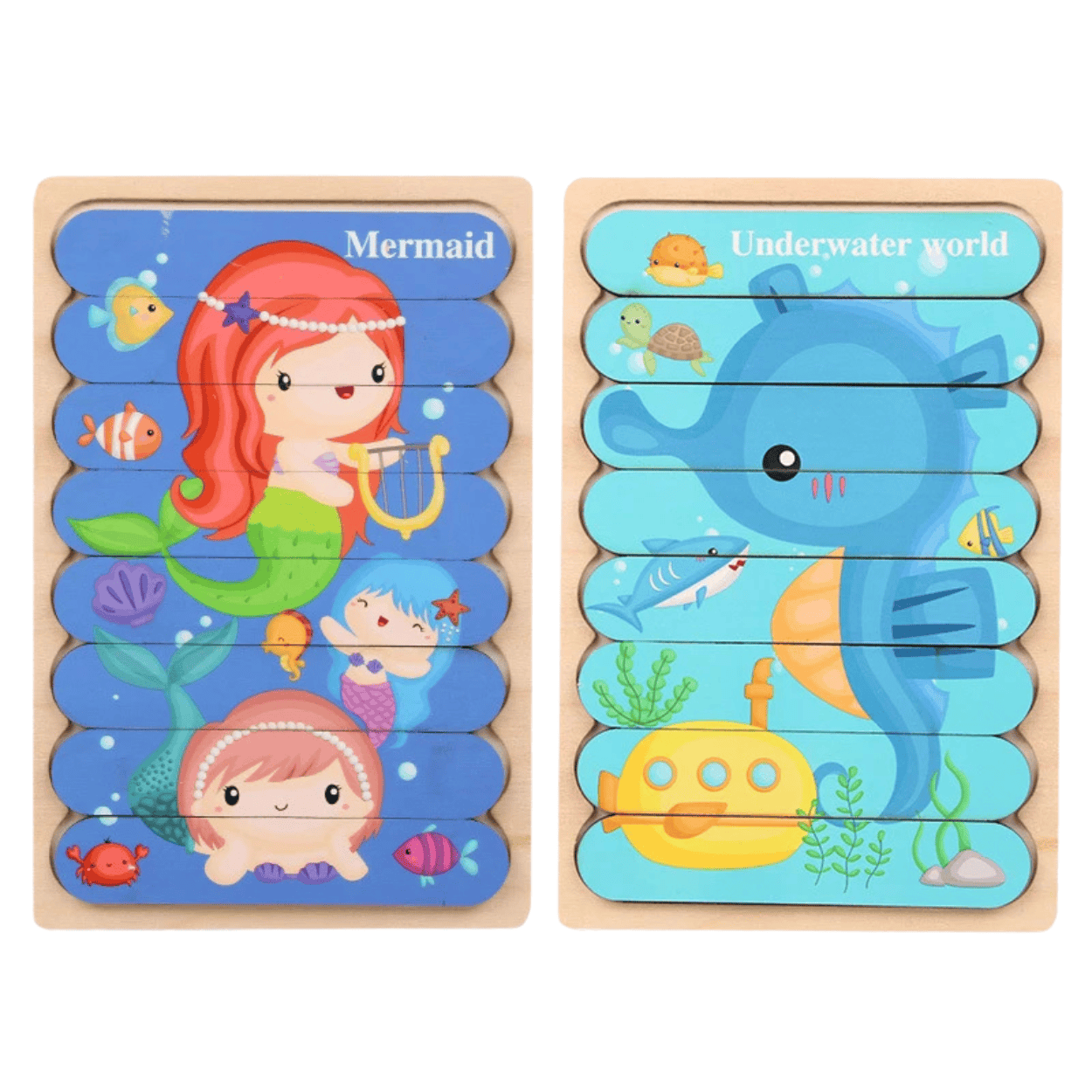 Puzzles double face Montessori - Mon Cocon