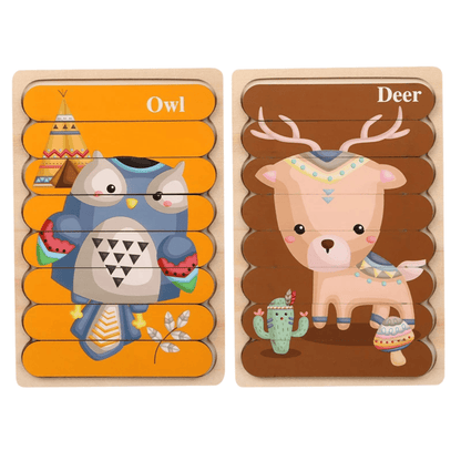 Puzzles double face Montessori - Mon Cocon