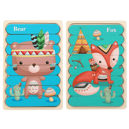 Puzzles double face Montessori - Mon Cocon
