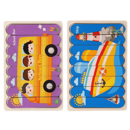 Puzzles double face Montessori - Mon Cocon