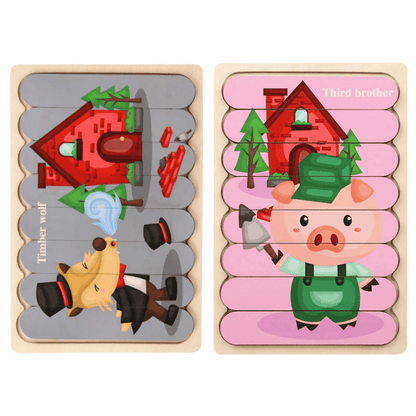 Puzzles double face Montessori - Mon Cocon