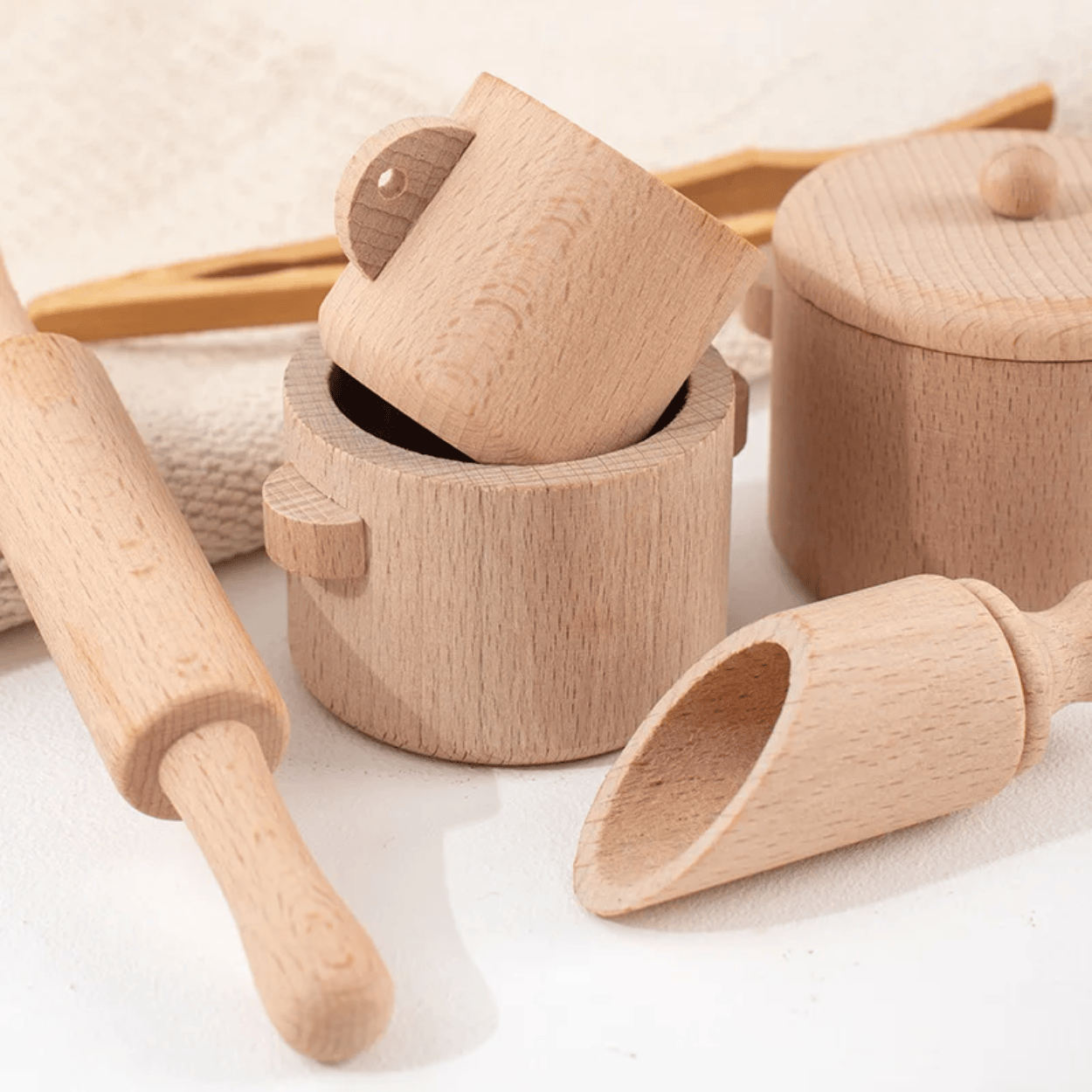 Ustensiles en Bois Montessori - Mon Cocon
