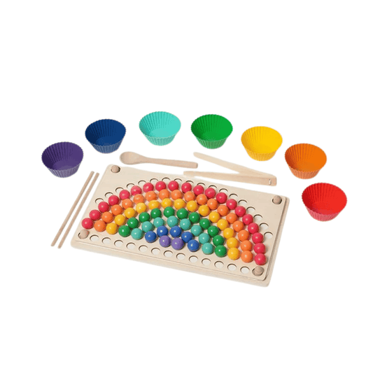 Perles arc-en-ciel Montessori - Mon Cocon