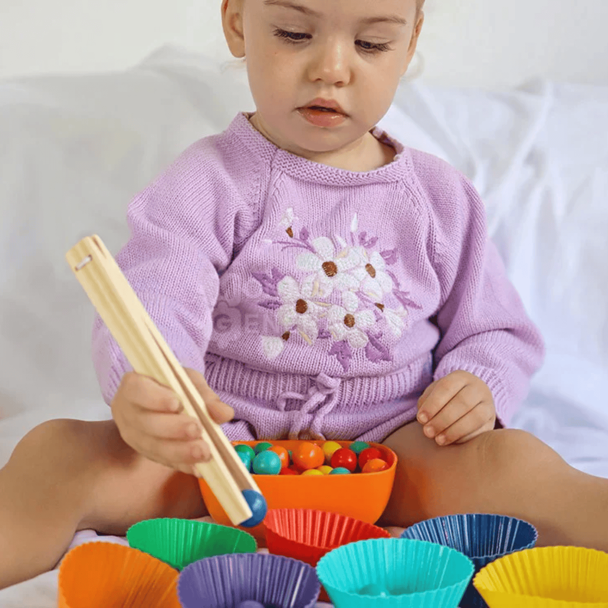 Perles arc-en-ciel Montessori - Mon Cocon