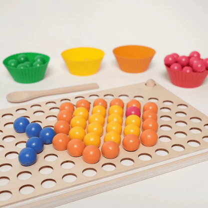 Perles arc-en-ciel Montessori - Mon Cocon