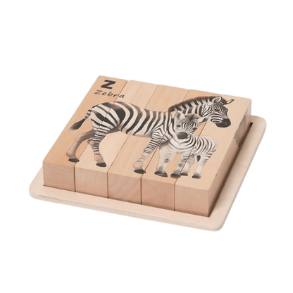Puzzles d'animaux en bois Montessori - Mon Cocon