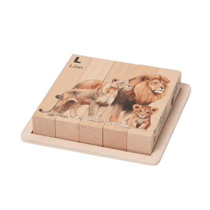 Puzzles d'animaux en bois Montessori - Mon Cocon