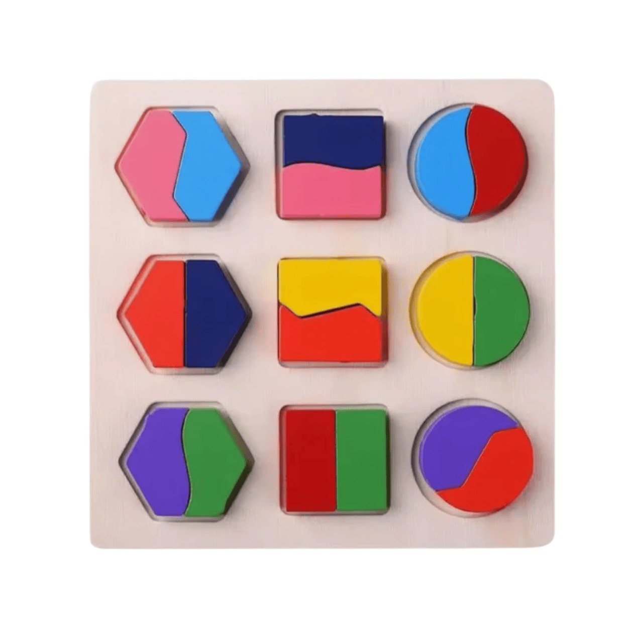 Tableau d'Association des Formes en Bois Montessori