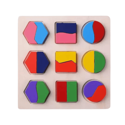 Tableau d'Association des Formes en Bois Montessori