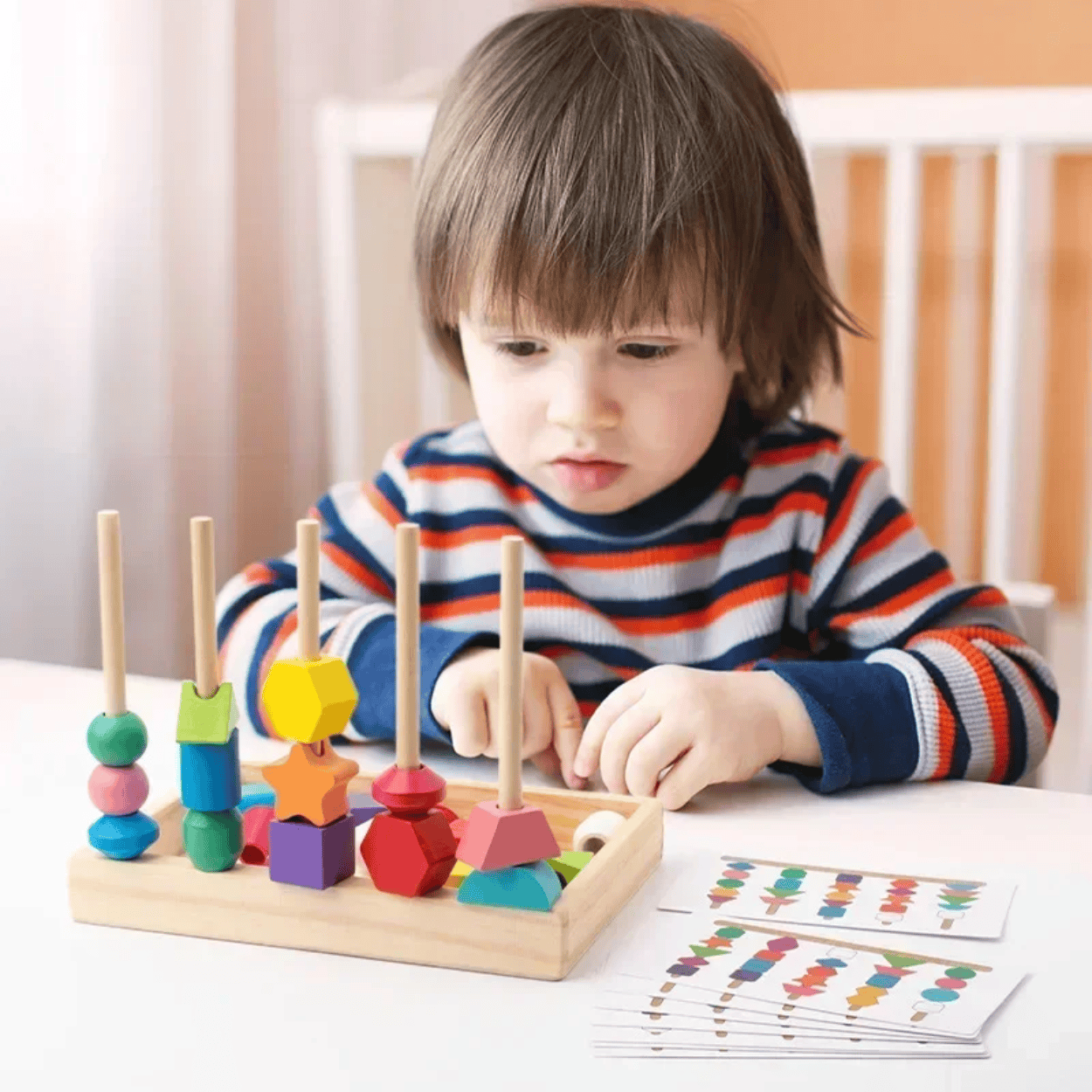 Jeu de Perles à Empiler Montessori - Mon Cocon