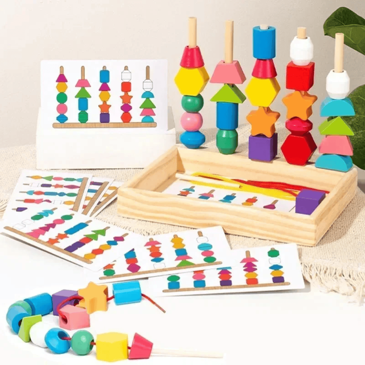 Jeu de Perles à Empiler Montessori - Mon Cocon