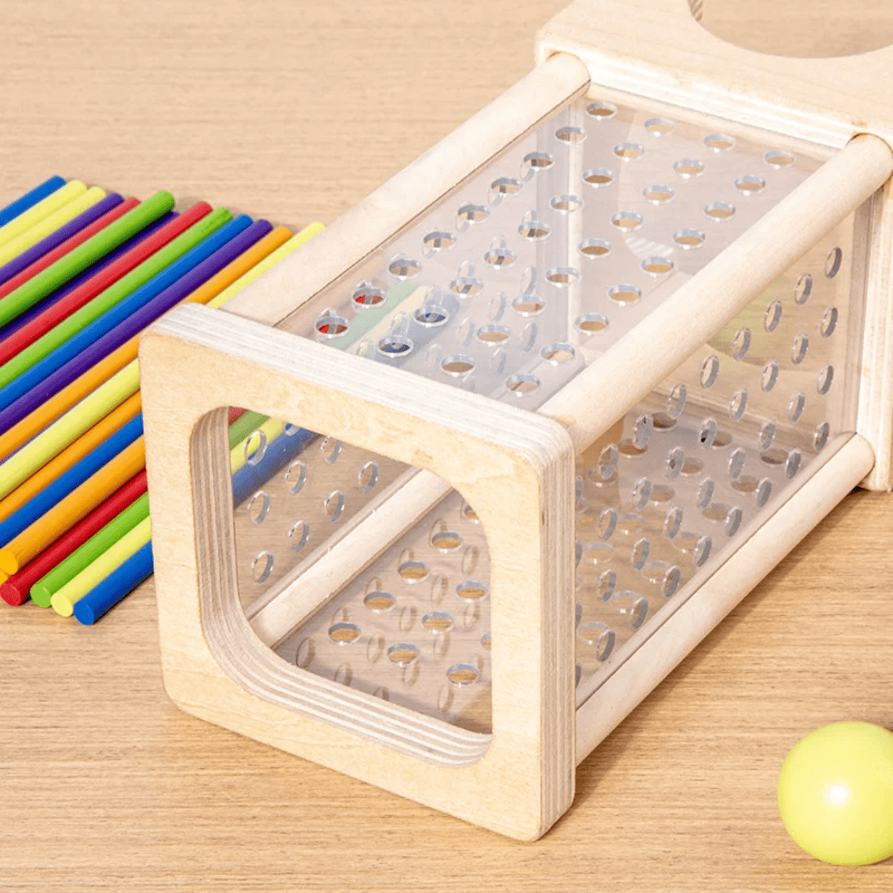Tour à Billes et Bâtonnets Colorés Montessori - Mon Cocon