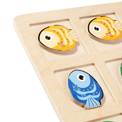 Puzzle de Coordination des Couleurs avec Poissons Montessori - Mon Cocon