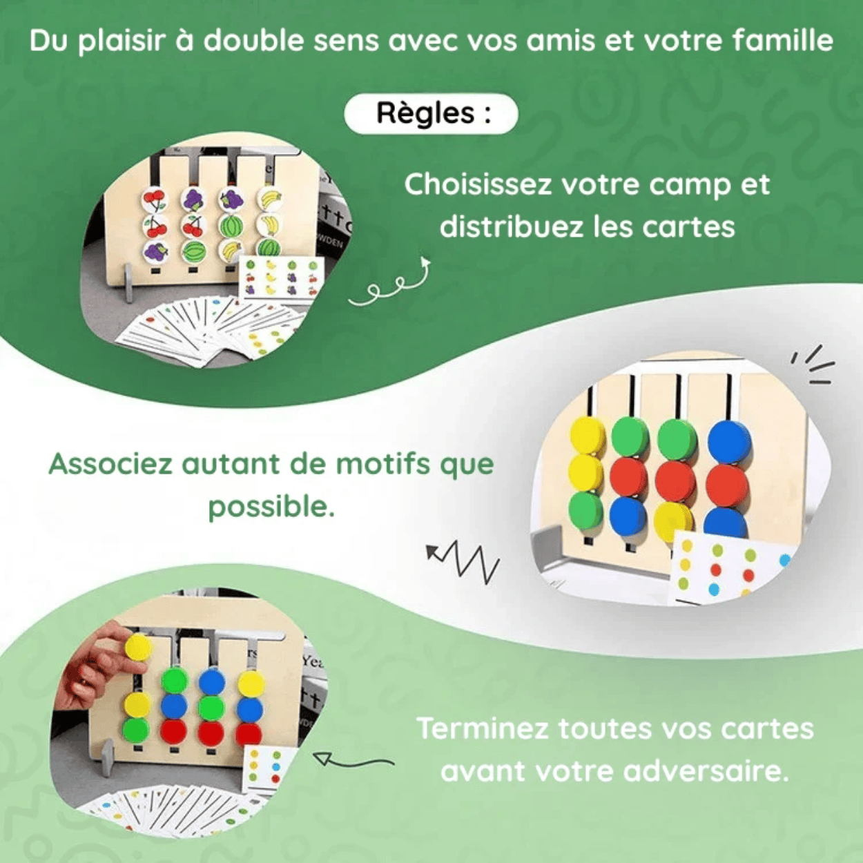 Jeu d'association double face Montessori - Mon Cocon